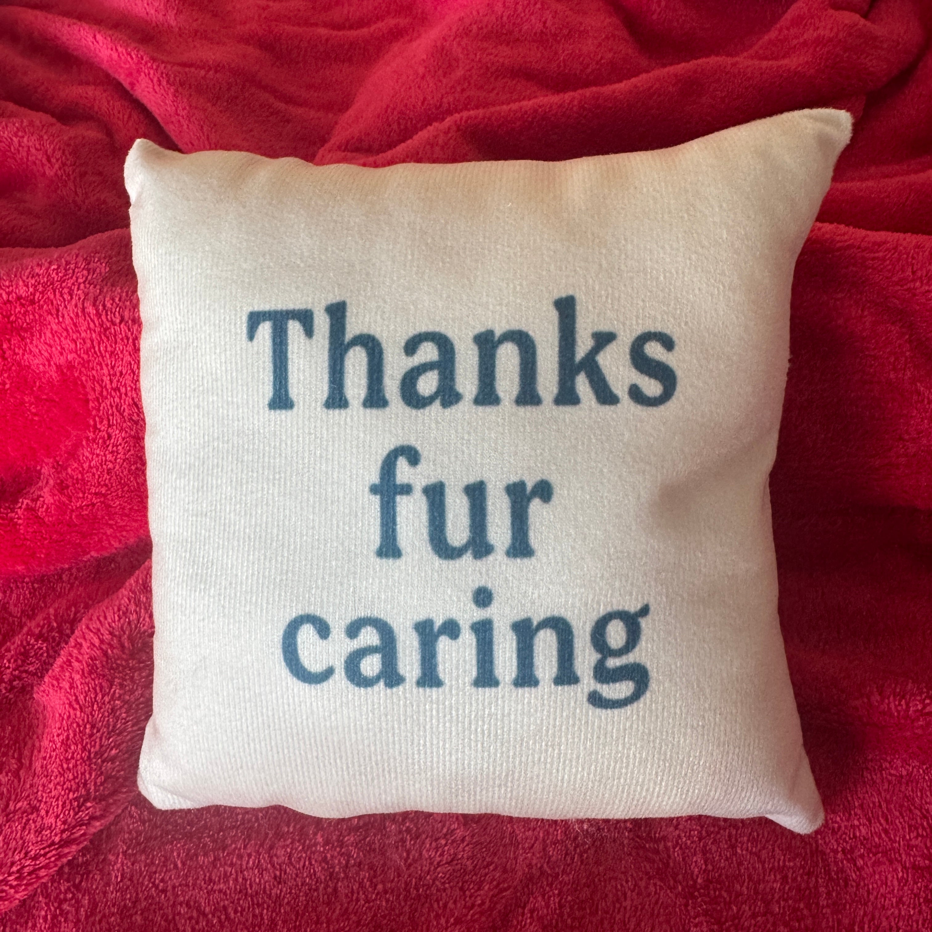 Mini Pillow: Thanks fur caring